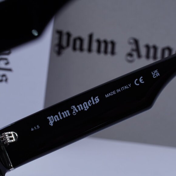 Palm Angels PERI086 HYDE 1007 Rectangle Sunglasses - Black/Dark Grey - Picture 8 of 11
